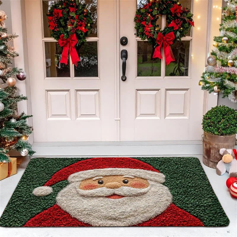 Christmas Door Mat Santa Gingerbread Outdoor Indoor Foot Rug Holiday Decor