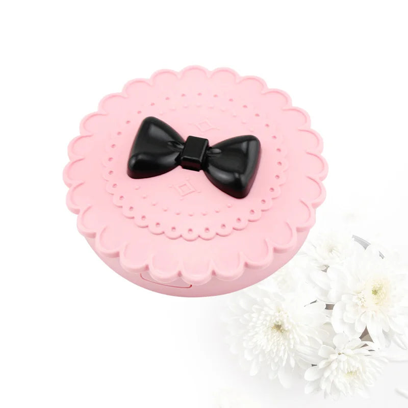 Pink False Eyelash Storage Box with Mirror - Makeup Organizer Case