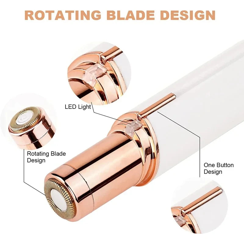 Portable Electric Facial & Body Hair Remover for Women - Mini Razor Epilator