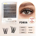 False Eyelash Clusters D Curl Fluffy Natural Volume Lashes for Eye Makeup