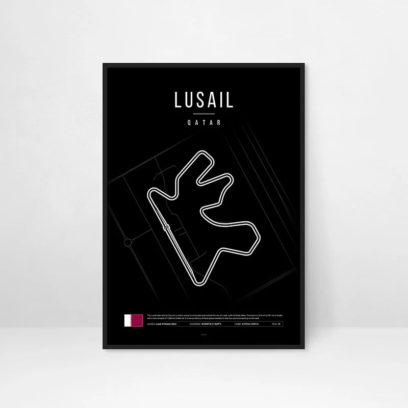 Formula One Race Track Wall Art Canvas Poster - Home Decor