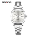 Couple Quartz Watch Set Men & Women's Square Dial Waterproof Calendar Elegant