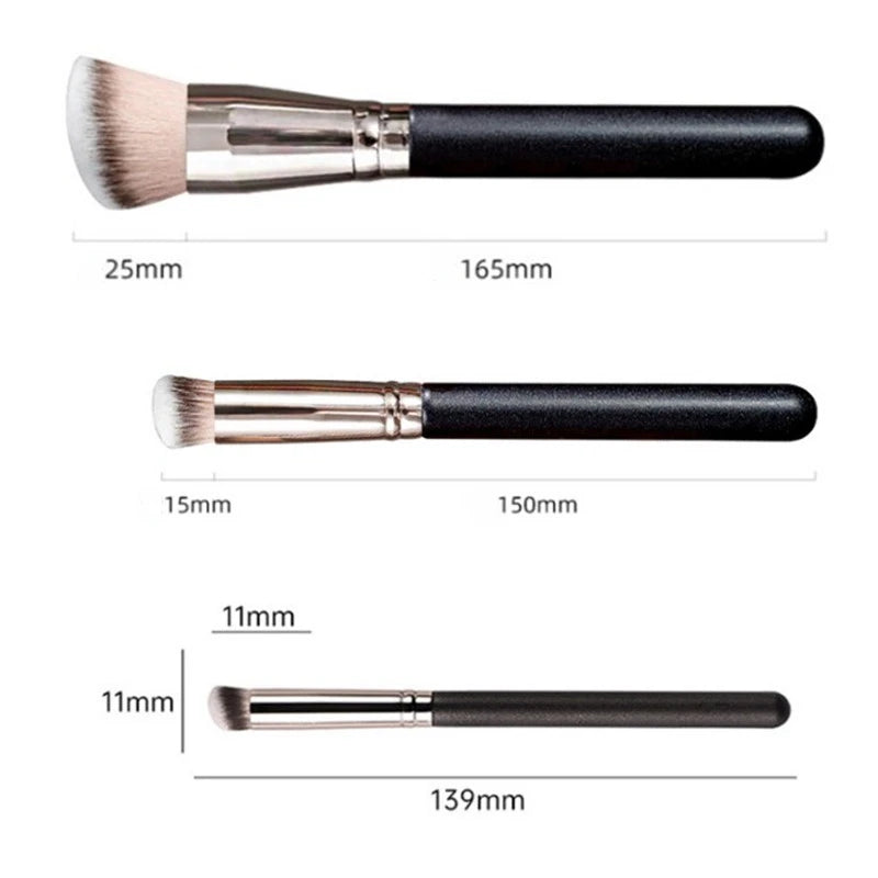 Angled Makeup Brushes for Foundation Concealer Powder Liquid & Contour - Synthetic