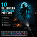 Halloween Themed 10-Pattern Projection Night Light for Ambient Decor