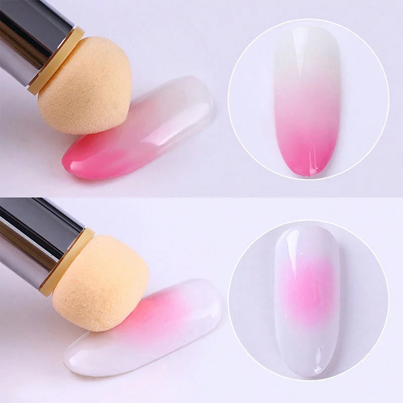 Nail Art Dotting Pen with Gradient Brush & Glitter Powder for Manicure - Multiple Colors