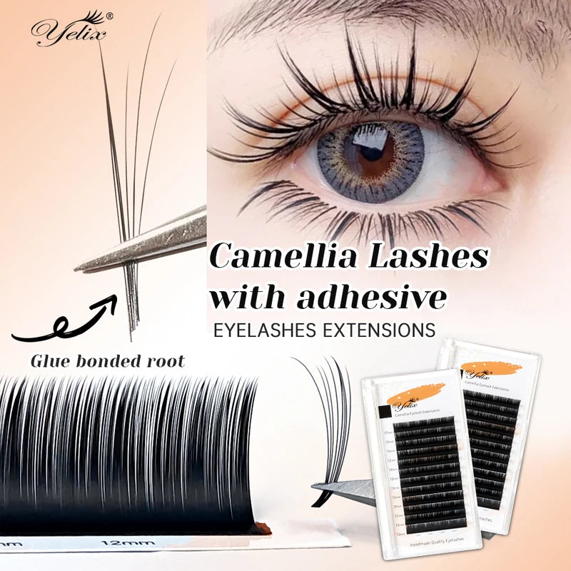 Premium False Eyelash Extensions - Natural Soft Fluffy Volume Lashes