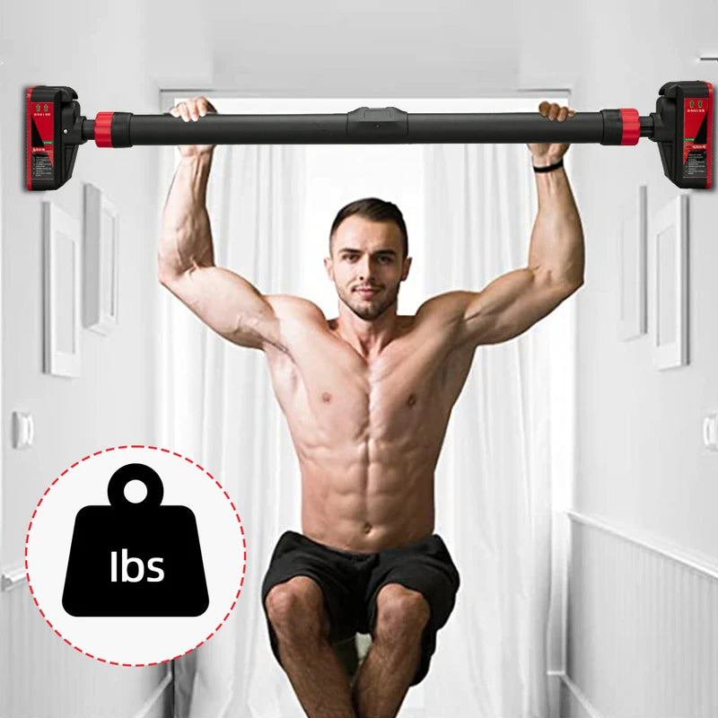 Adjustable Pull-Up Bar with Level Gauge 69-92cm Heavy Duty Doorway Fitness Equipment