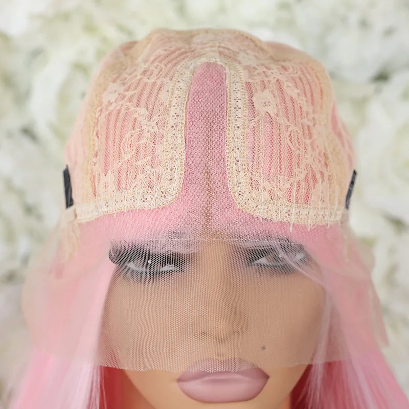 Long Silky Straight Lace Frontal Wig for Black Women - Preplucked with Baby Hair