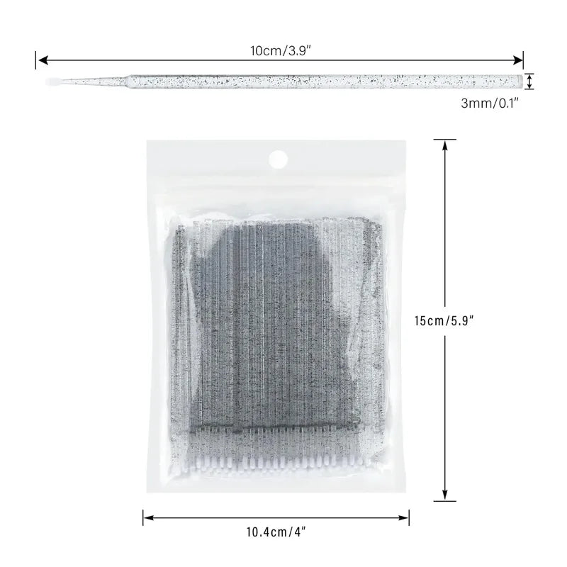 Micro Cotton Swabs & Lip Mascara Wands 500-Piece Makeup & Eyelash Extension Applicators