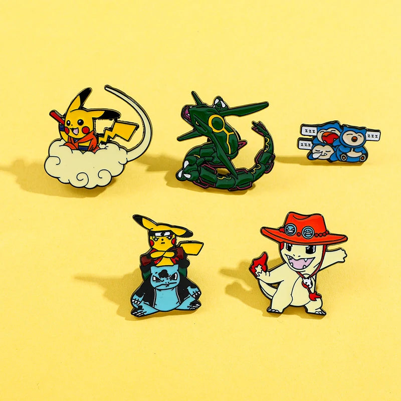 Pokemon Anime Enamel Lapel Pin - Collectible Badge for Kids and Fans