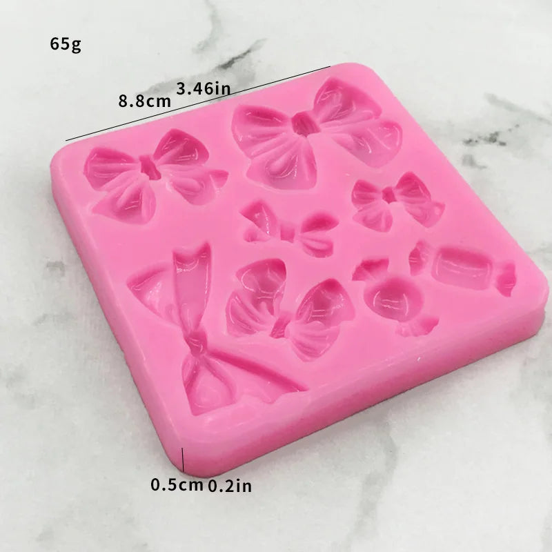 Silicone Bow Shaped Candy Mold for Chocolate & Cake Decoration