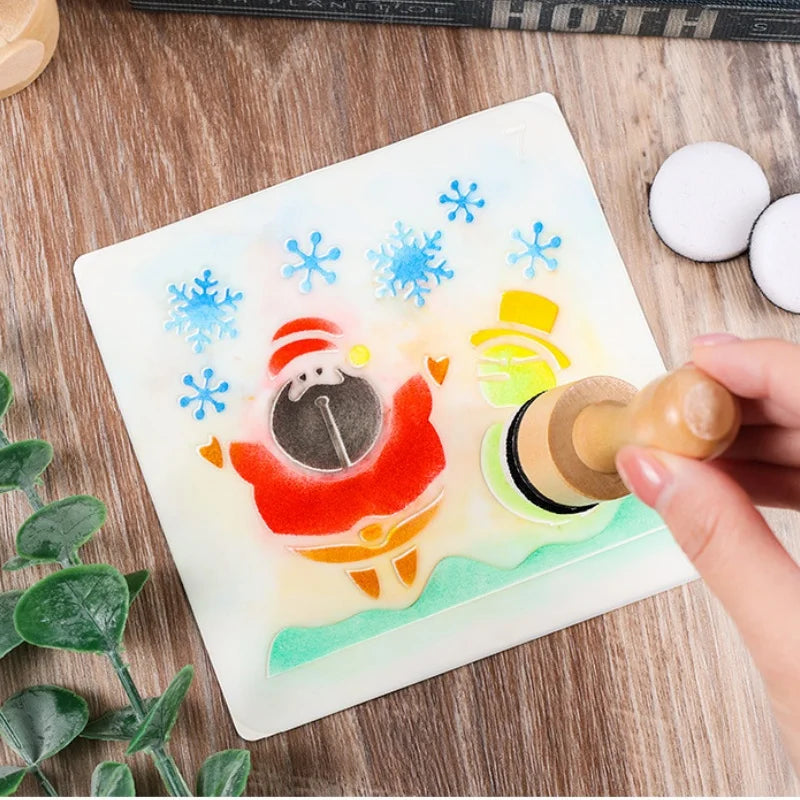 Wooden Handle Stamp Seal for Scrapbooking and DIY Art & Crafting