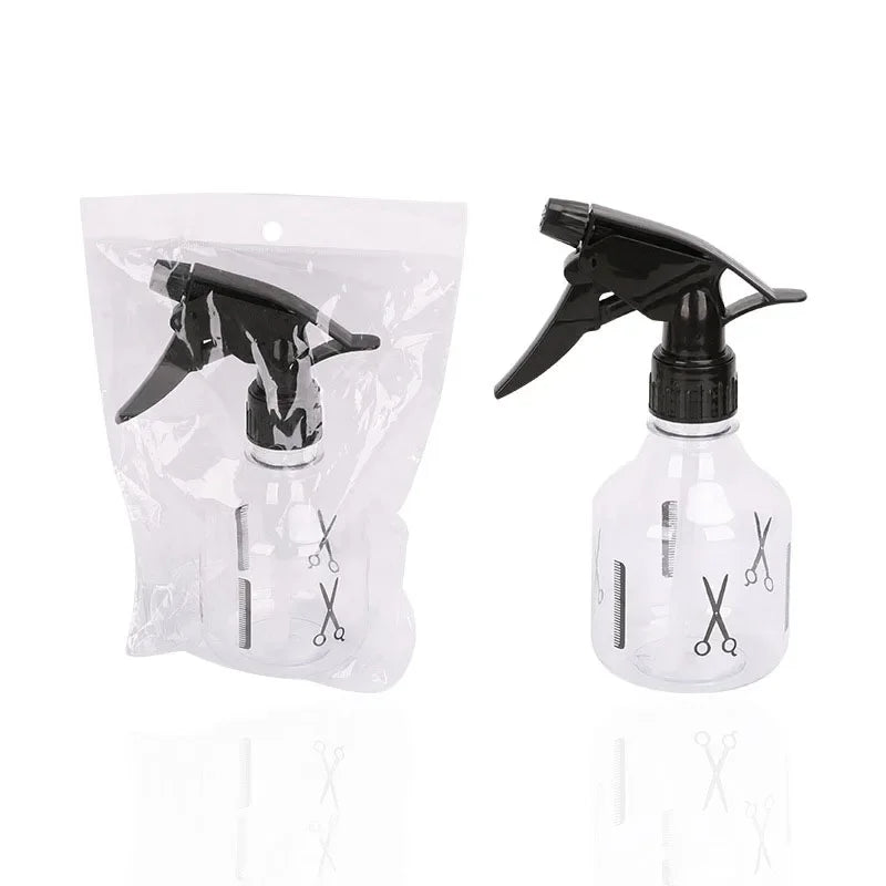250ml Hairdressing Spray Bottle for Salon & Hair Styling - Transparent Plastic
