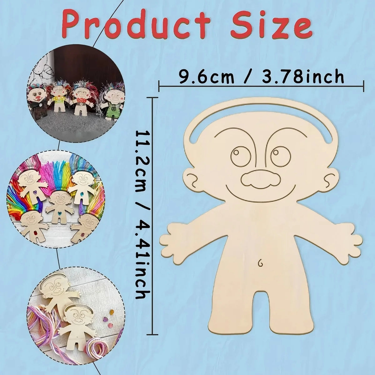 10pcs Wooden Mini Human Craft Figures for Parties Halloween Decorations New Year Gifts