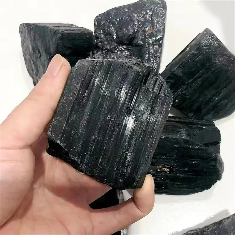 Large Natural Black Tourmaline Raw Stone - Healing & Home Decor