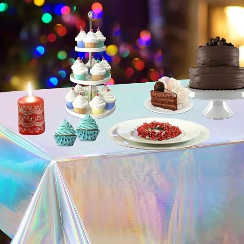 Disposable Color Tablecloth Waterproof 137x183cm for Wedding Party Holiday Dinner