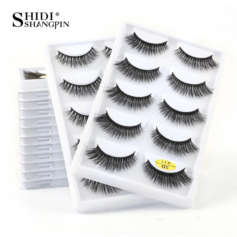 Bulk False Mink Eyelashes Set - Fluffy Natural Volume & Wispy Styles