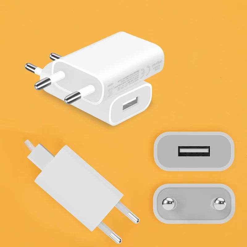Universal 5V 1A USB Wall Charger with EU Plug - Compatible with Smartphone & Devices