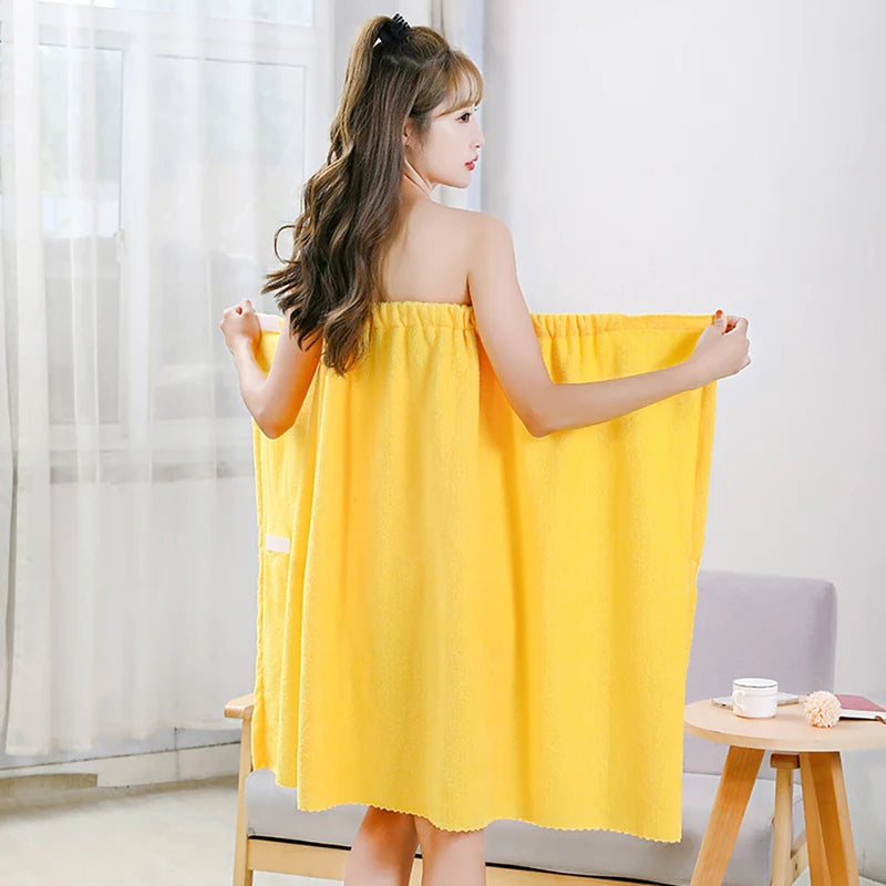 Women’s Wearable Bath Towel with Anti-Slip Design - Fast Drying & Multi-Use