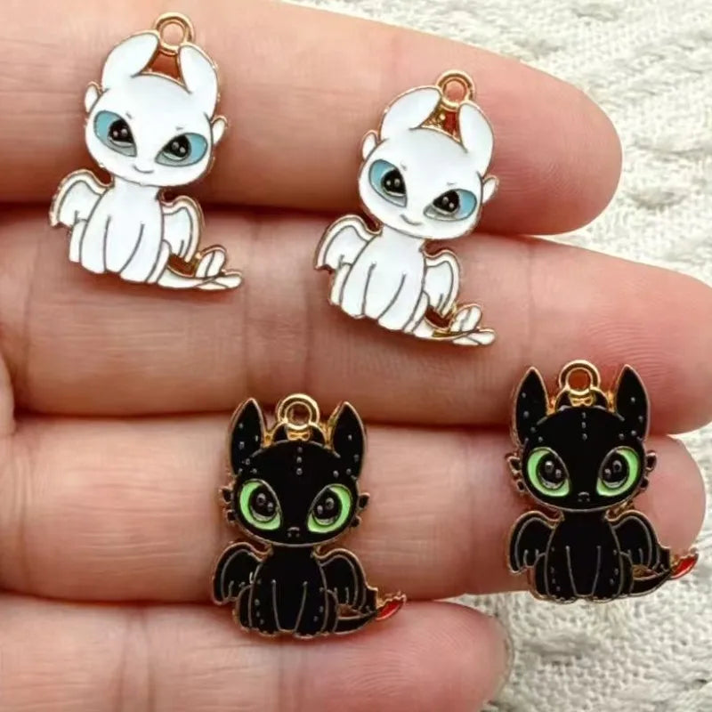 10pcs Dragon Charm Jewelry Charms for DIY Necklace Earrings Keychain Crafting
