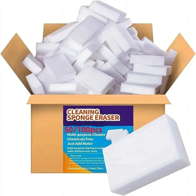 Melamine Cleaning Sponges 100/50 Pcs Multi-Purpose Household Scrubbers