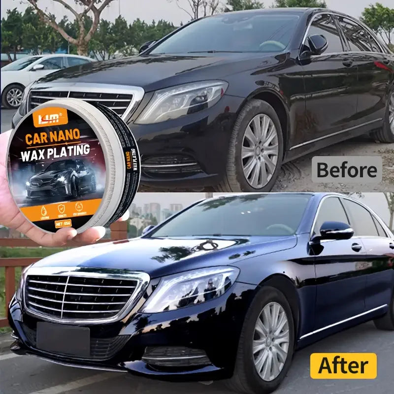 Dark Car Wax with UV Protection - Mirror Shine Long-Lasting Vehicle Polish
