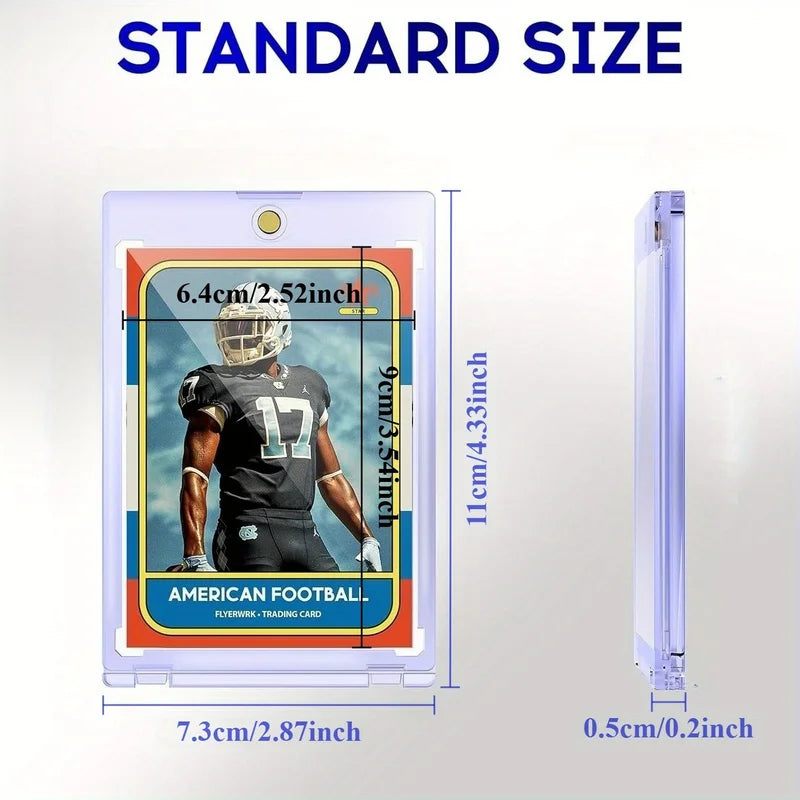 Magnetic Card Holder for Trading Cards - Hard Plastic U-V Protectors, 6-20 Cells
