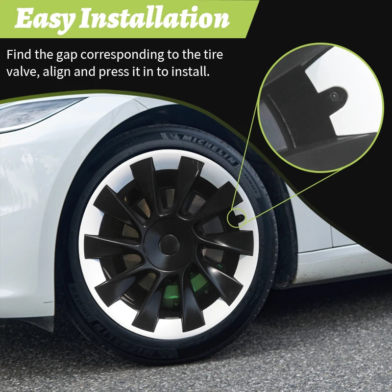 20-Inch Wheel Hub Ring Protection Cover for Tesla Model Y 2020-2024 - Full Rim Design