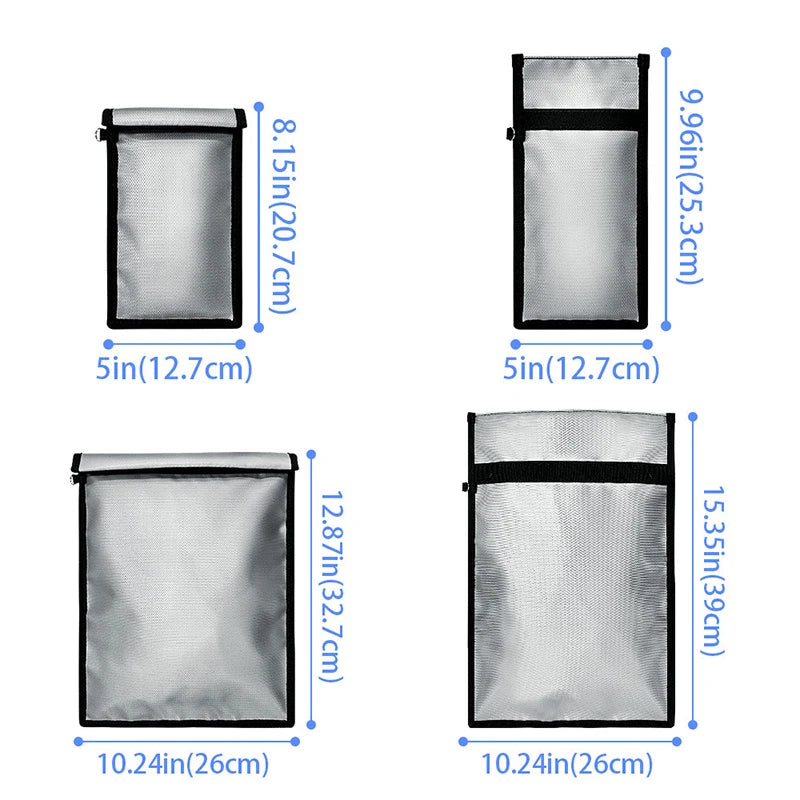 Fireproof Waterproof Faraday Bag Signal Blocker for Phones Tablets & Laptops
