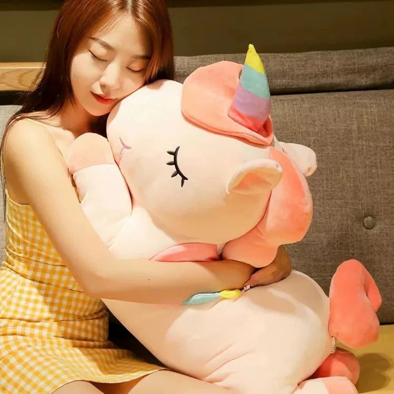 Cute Pony Plush Toy Rainbow Unicorn Doll Kids Gift