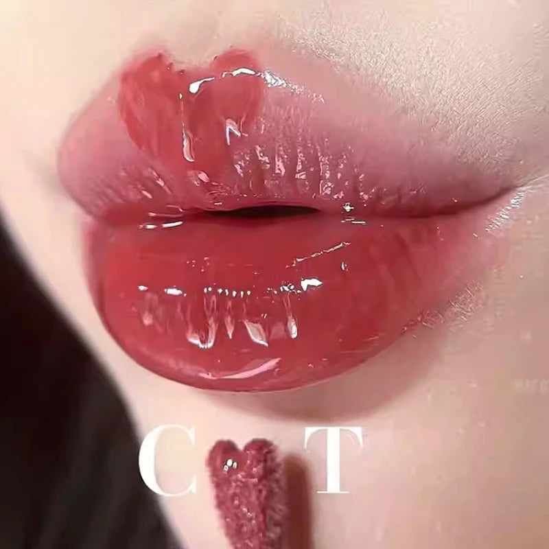 Long-lasting Lip Gloss with Mirror - Moisturizing Lip Makeup