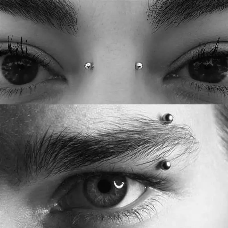 Fake Piercings Set - Lip, Nose, Eyebrow Hoop and Snake Bites Jewelry