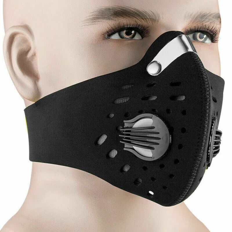 Reusable Outdoor Dustproof Face Mask with Activated Carbon Filter for Men