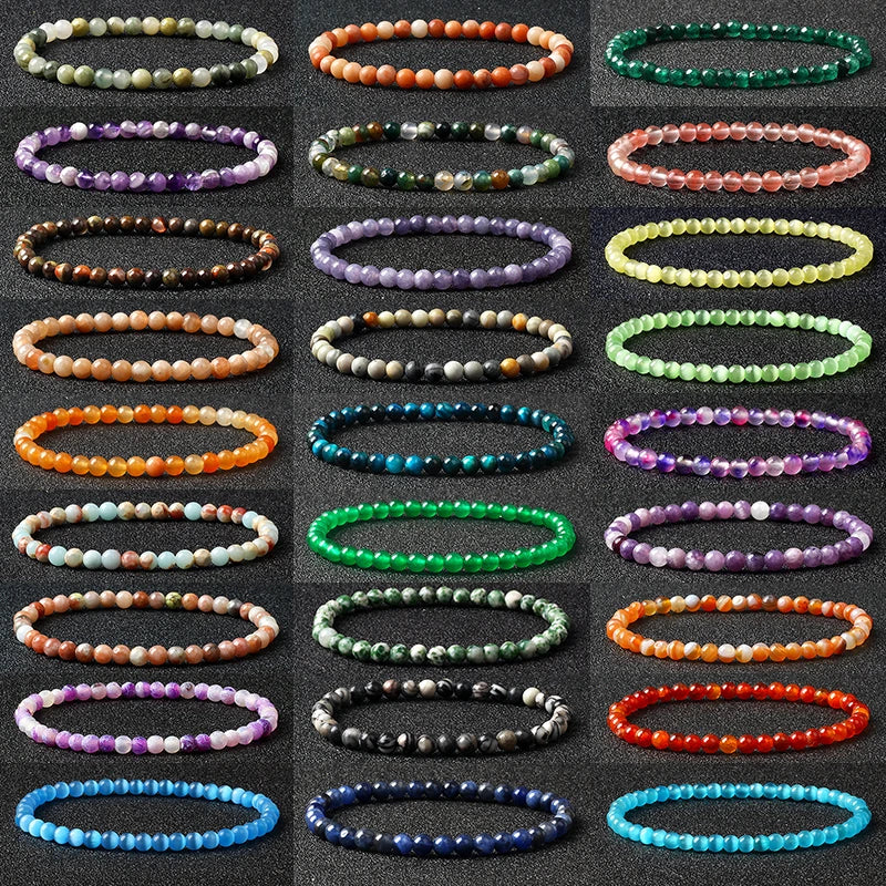 Mini Chakra Beads Bracelets for Women Men Natural Stone Reiki Energy Healing Jewelry