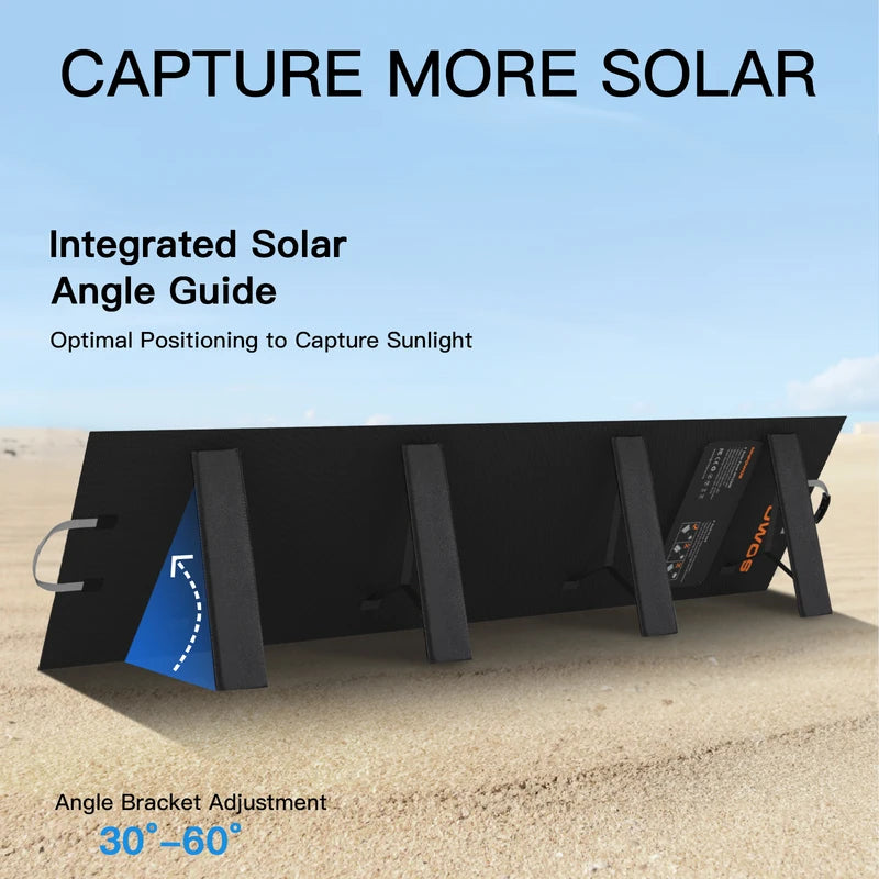 220W Portable Foldable Monocrystalline Solar Panel Waterproof for Camping & Off-Grid Power