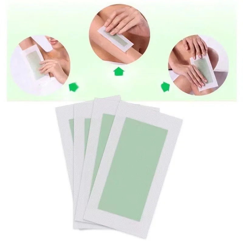 Cold Wax Strips for Body Hair Removal - 10 Pieces / 20 Sides, Gentle & Safe