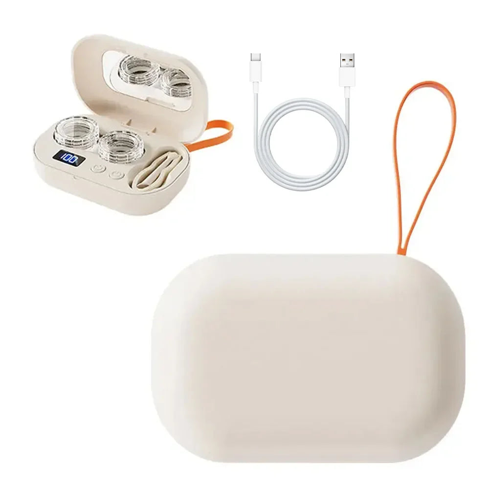 Portable Rechargeable Contact Lens Cleaner Machine for Soft, RGP & Color Lenses