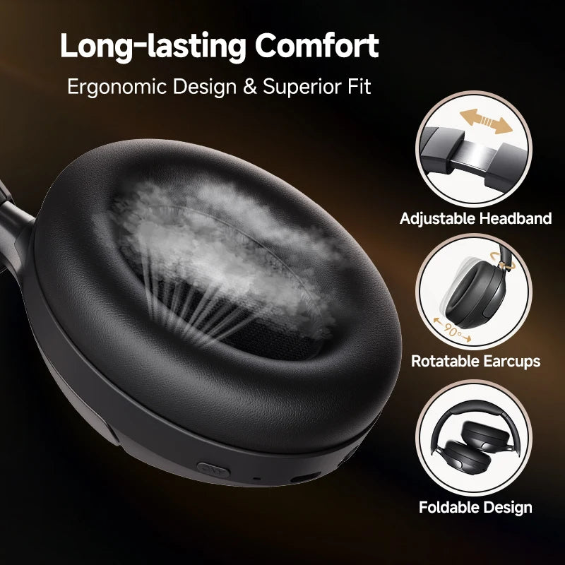 Wireless Bluetooth Headphones with Active Noise Cancelling and Hi-Res Audio