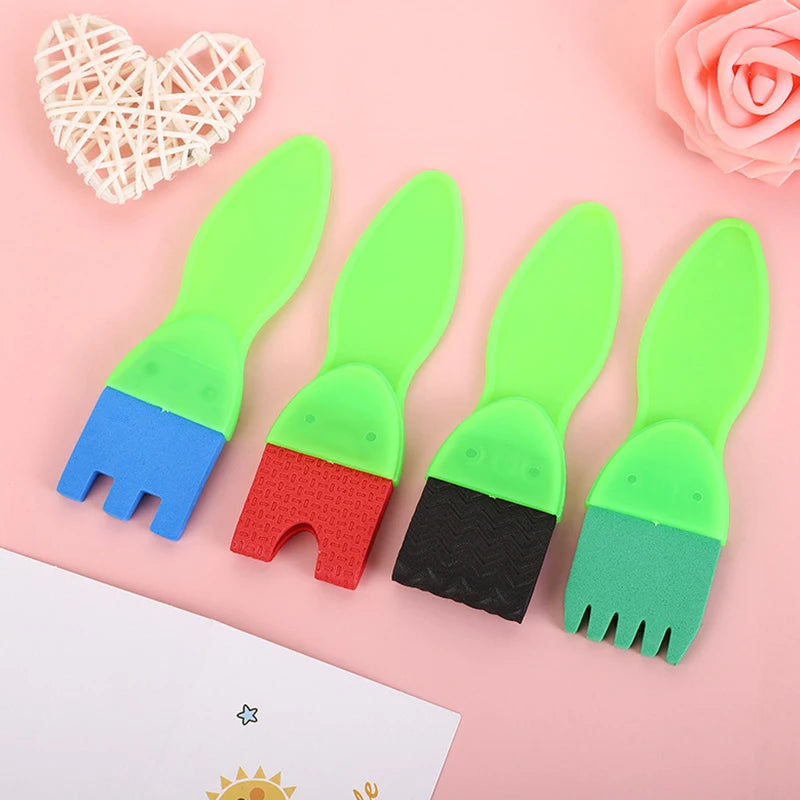 Set of 3-6 Painting Sponge Brushes for DIY Art and Craft Projects