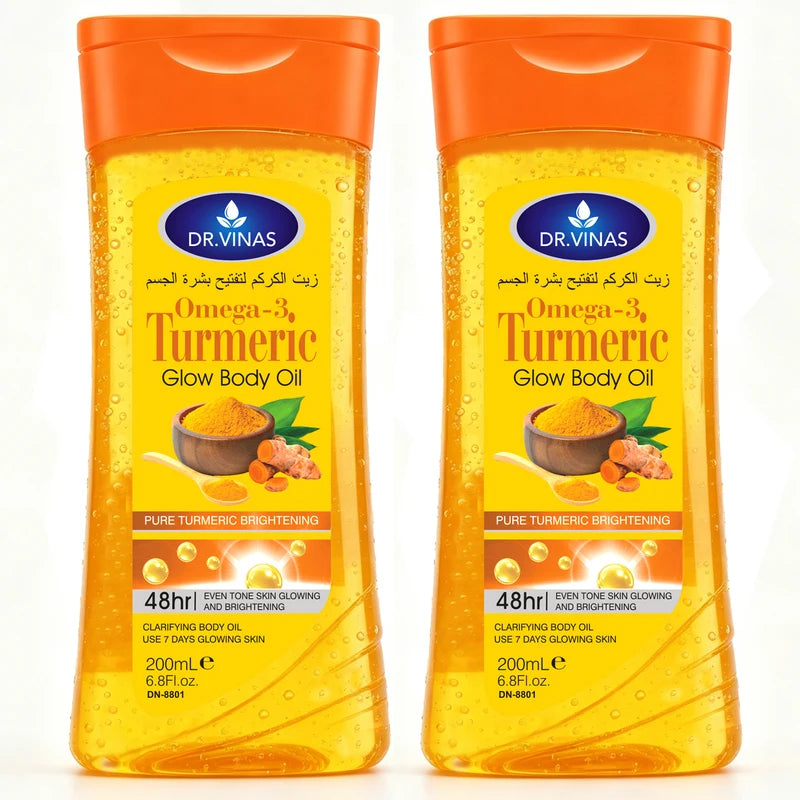 Turmeric Omega-3 Body Oil Set - Moisturizing & Hydrating Skin Care for All Seasons