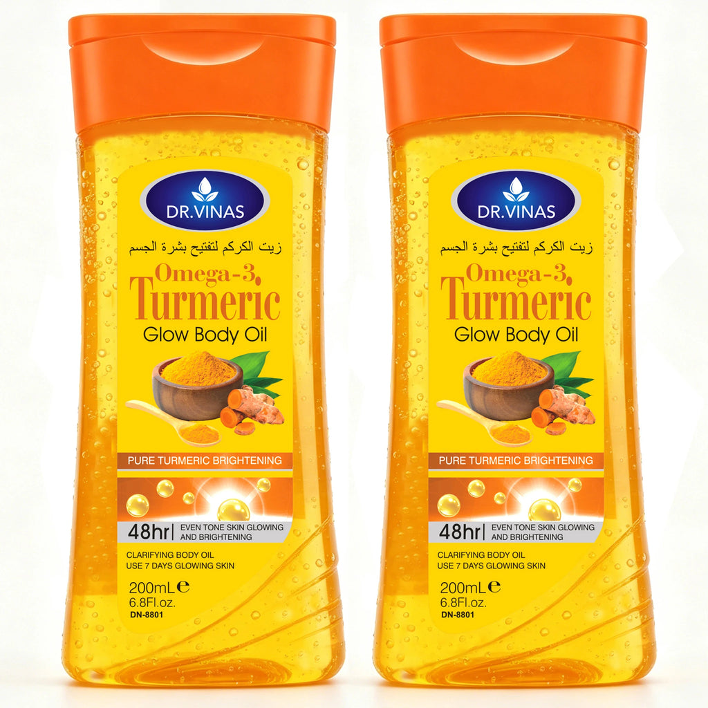 Turmeric Omega-3 Body Oil Set - Moisturizing & Hydrating Skin Care for All Seasons