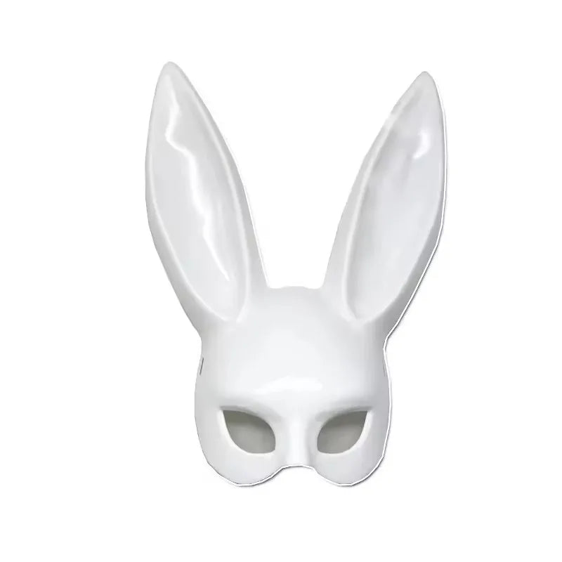 Rabbit Mask Halloween Party Costume Accessory with Long Ears - Multiple Colors