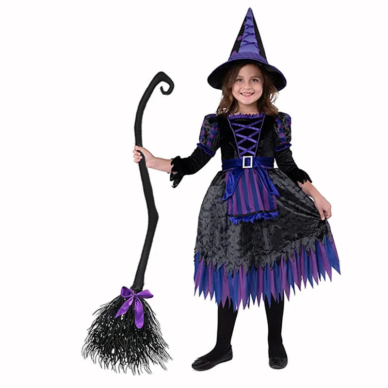 Halloween Witch Broom Decoration Prop for Costume Parties and Cosplay