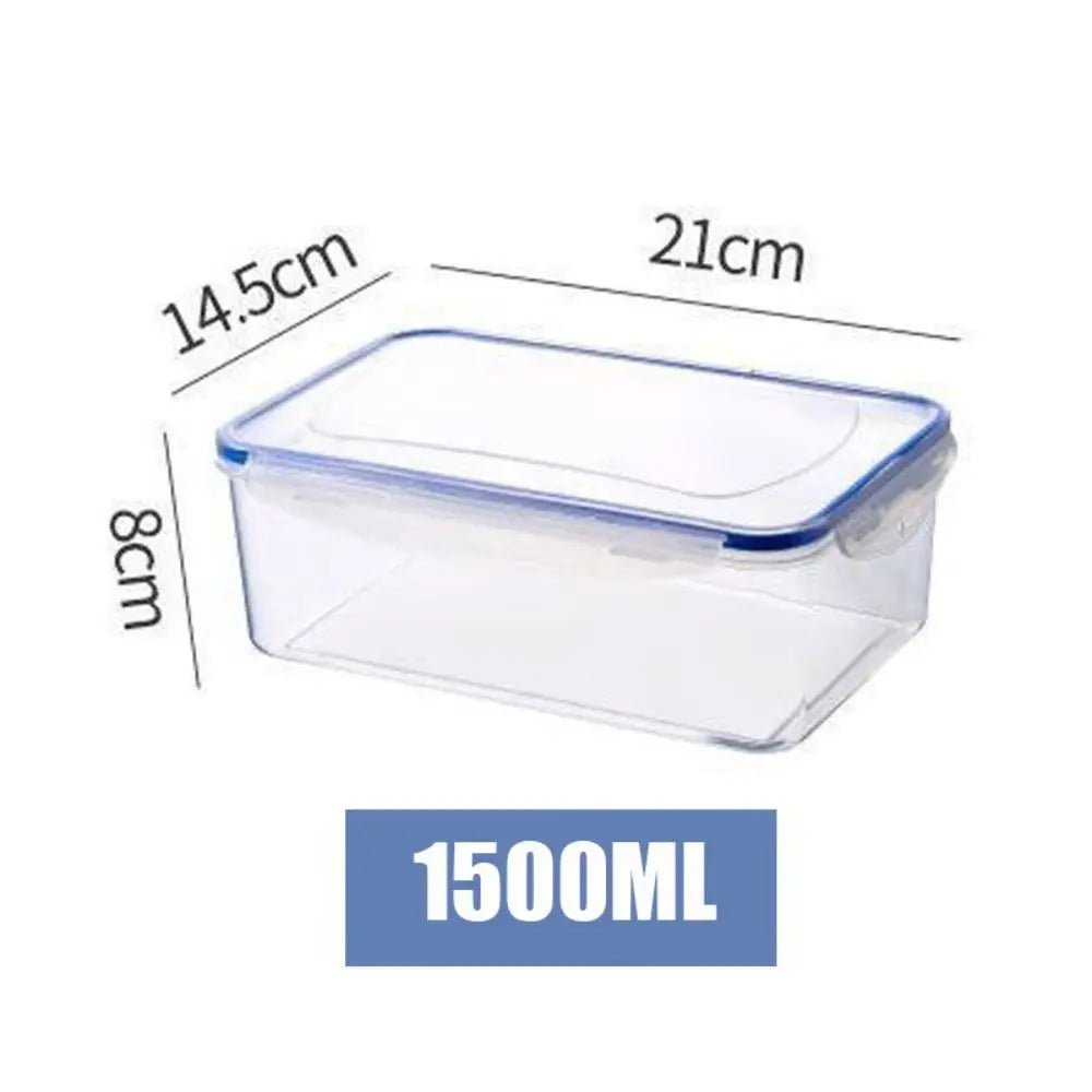 Sealed Rectangular Refrigerator Storage Box with Lid - Stackable Food Containers
