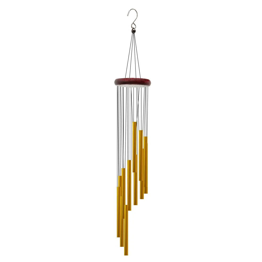 Outdoor Wind Chimes Aluminum Alloy 12 Tubes Garden Wedding Memorial Decor