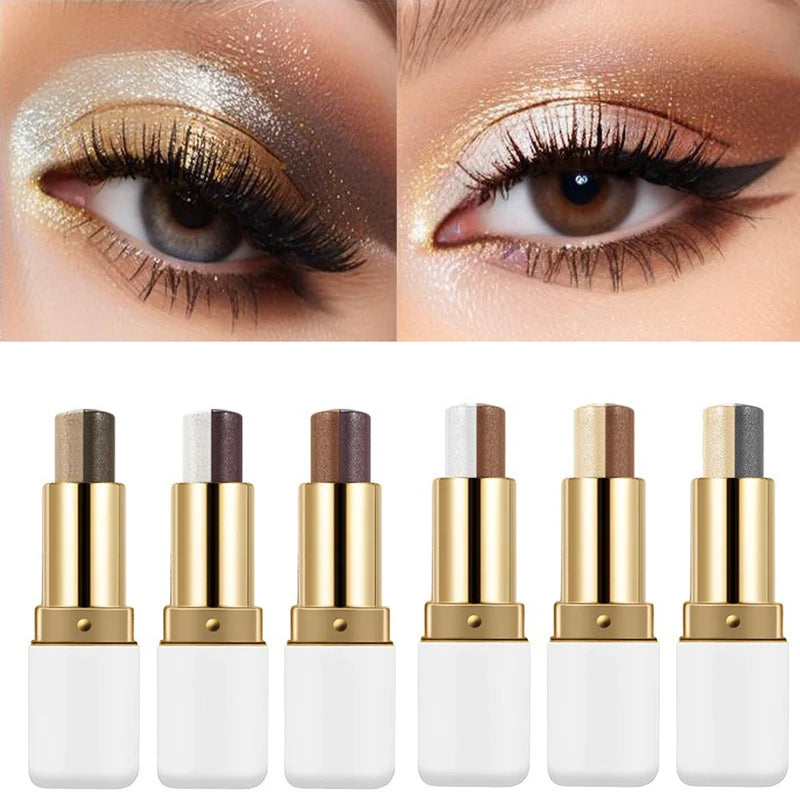 Waterproof Glitter Eyeshadow Stick - Metallic Shimmer, Long-Lasting, All Skin Types