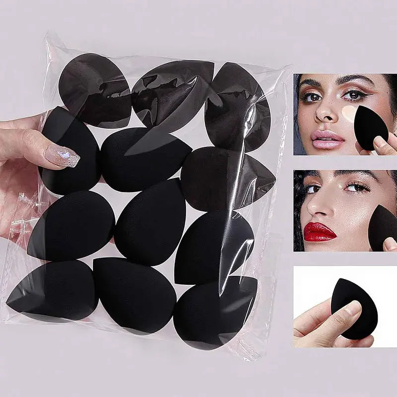 12 Pieces Makeup Sponge Egg Set - Dual-Purpose Dry and Wet Egg Blenders for Foundation and Powder