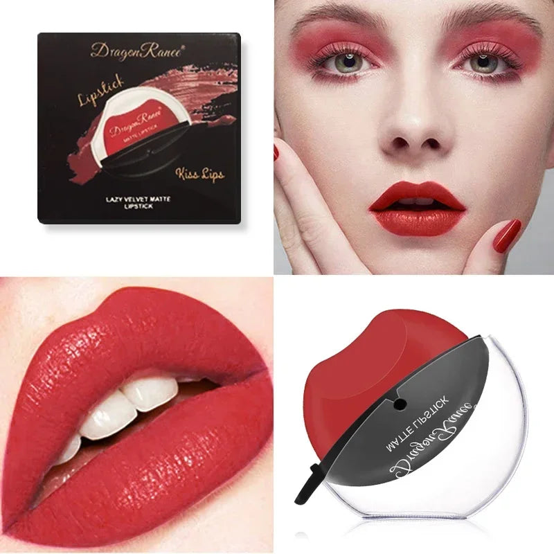 Lip-Shaped Lipstick Seal - Matte, Waterproof, Moisturizing Lip Gloss for Long-Lasting Makeup