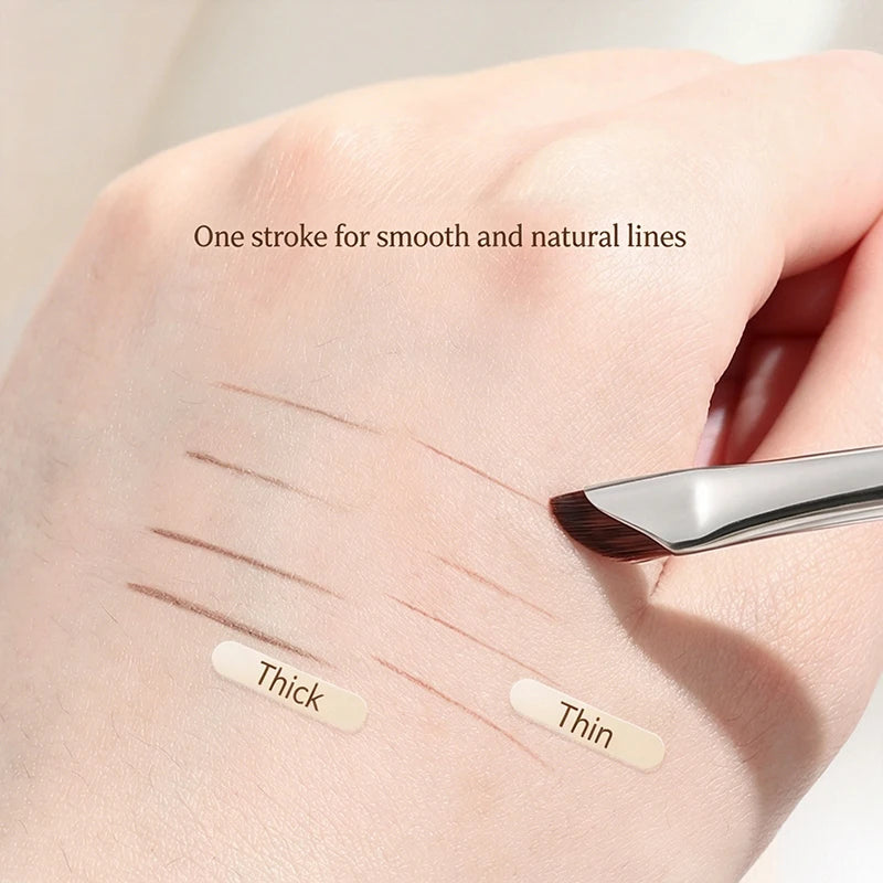 Multi-Function Eyeliner and Eyebrow Makeup Brush Set - Sickle Blade Design