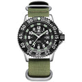 Luxury Men's Quartz Watch with Luminous Dial 50m Water Resistance and Nylon Strap